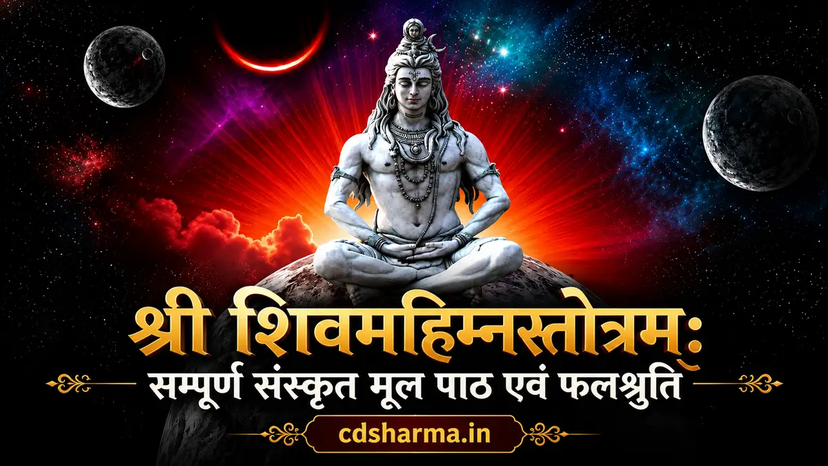 श्री शिवमहिम्नस्तोत्रम्- सम्पूर्ण संस्कृत मूल पाठ एवं फलश्रुति | Shri Shiva Mahimna Stotram | cdsharma.in  