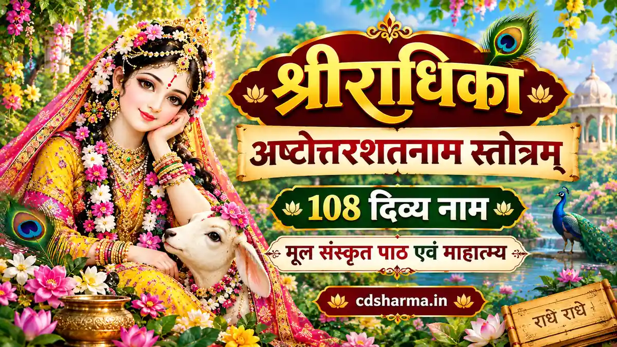 श्रीराधिका अष्टोत्तरशतनाम स्तोत्रम्: 108 दिव्य नाम, मूल संस्कृत पाठ एवं माहात्म्य | Shri Radhika Ashtottara Shatanam Stotram | cdsharma.in