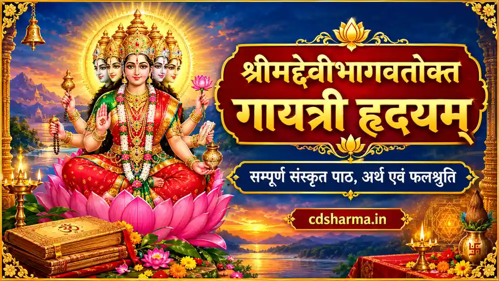 श्रीमद्देवीभागवतोक्त गायत्री हृदयम्: सम्पूर्ण संस्कृत पाठ, अर्थ एवं फलश्रुति | cdsharma.in