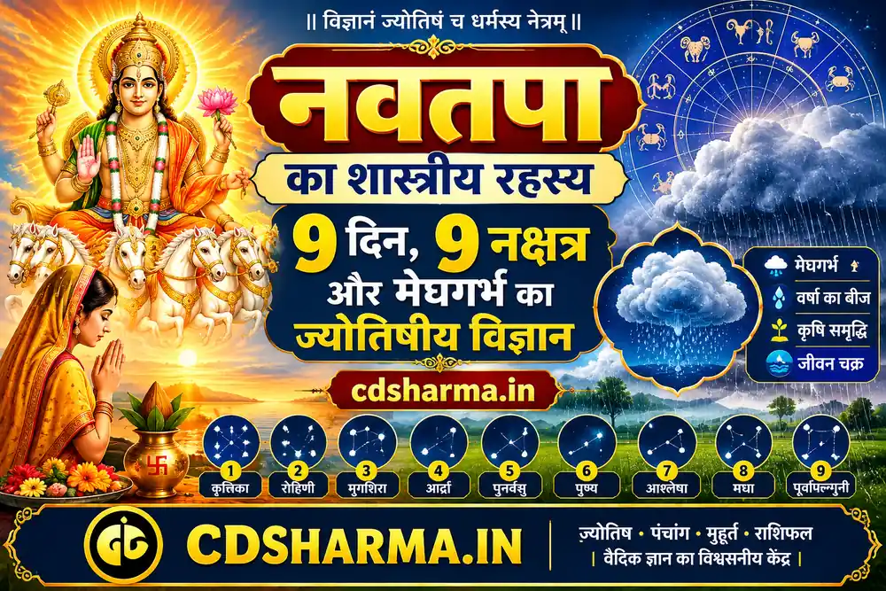 नवतपा का शास्त्रीय रहस्य: 9 दिन, 9 नक्षत्र और मेघगर्भ का ज्योतिषीय विज्ञान | cdsharma.in