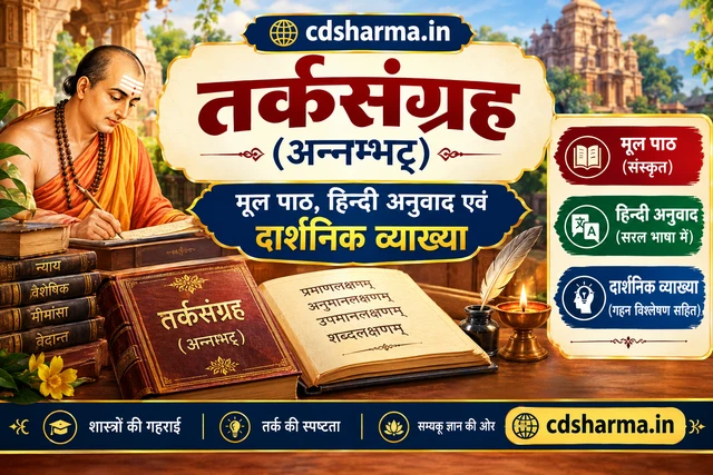 तर्कसंग्रह (अन्नम्भट्ट): मूल पाठ, हिन्दी अनुवाद एवं दार्शनिक व्याख्या | cdsharma.in