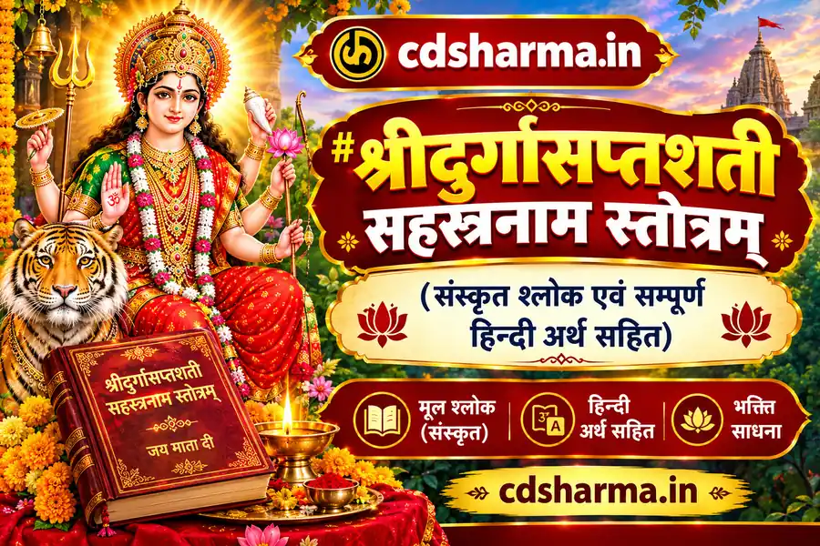 श्रीदुर्गासप्तशती सहस्रनाम स्तोत्रम् (संस्कृत श्लोक एवं सम्पूर्ण हिन्दी अर्थ सहित) | cdsharma.in